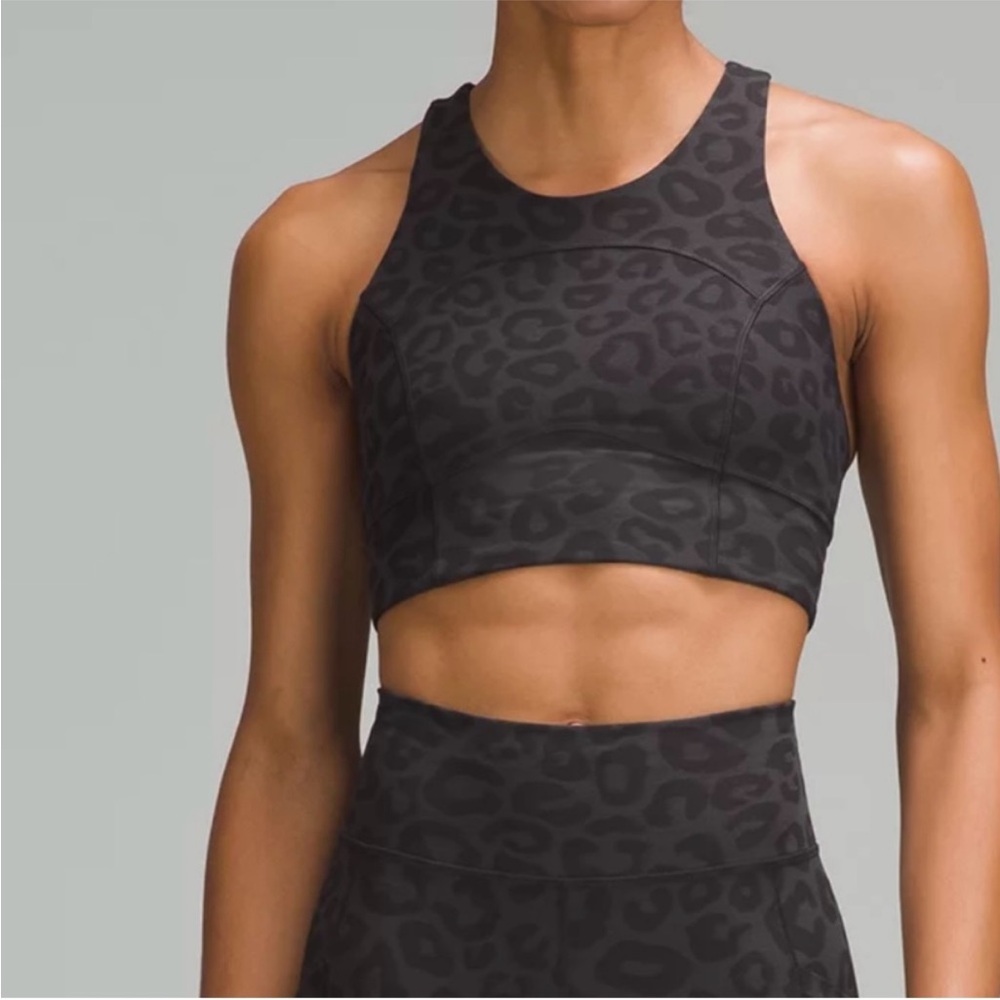 Lululemon Athletica Black Animal Print Sports Bra